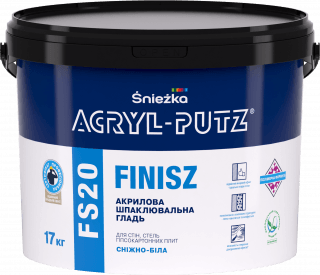 Снєжка Шпаклівка Аcryl-Putz FS20 FINISZ (27кг) ВІДРО