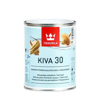 Акрилатний лак напівматовий, Tikkurila Kiva (10), (0,9л)