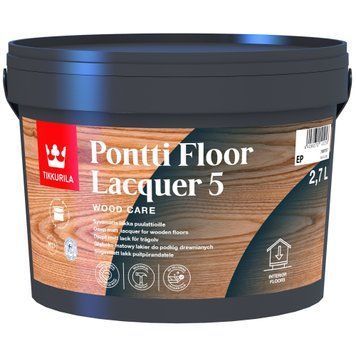 Лак паркетний, глибокоматовий, Tikkurila Pontti Floor 5 (2,7 л)