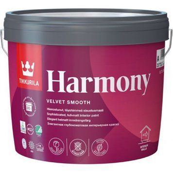 Фарба глибокоматова, з оксамитовим ефектом, Tikkurila Harmony (9 л)