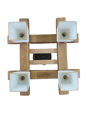 Світильник ручної роботи, з дерева LAMPA DR-04/2004/DB-BL (S)