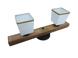 Світильник ручної роботи, з дерева LAMPA DR-02/2000/DB-BL (S)