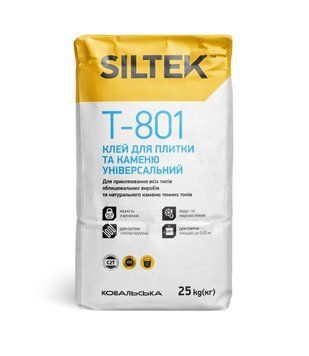 Клей для плитки та каменю універсальний Siltek T-801 (25 кг)