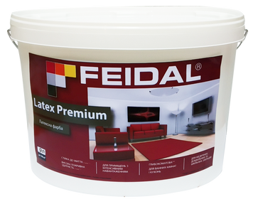 Фарба латексна, глибокоматова FEIDAL Latex Premium (9 л)
