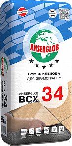 Клей для керамограніту Anserglob BCX-34 (25 кг)